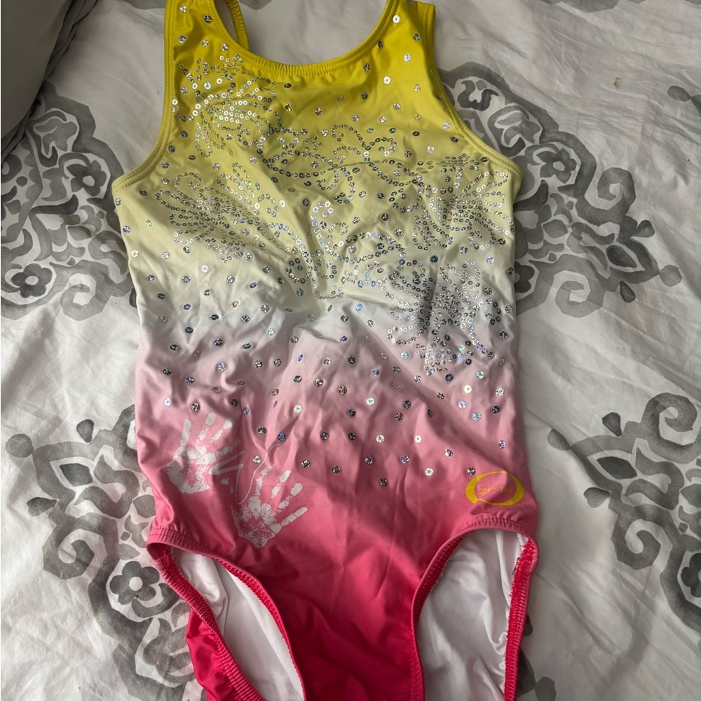 Colorful Kids Gymnastics Leotard, Ozone chalk Warrior